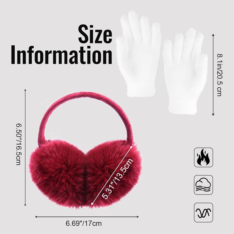 FSTEOE Winter Ear Muffs Women Warm Earmuff Girls Ear Warmers Soft Plush Outdoor Adjustable Ear Cover - Image 3